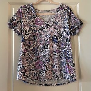 T by Talbots Floral Print Tee Shirt Large